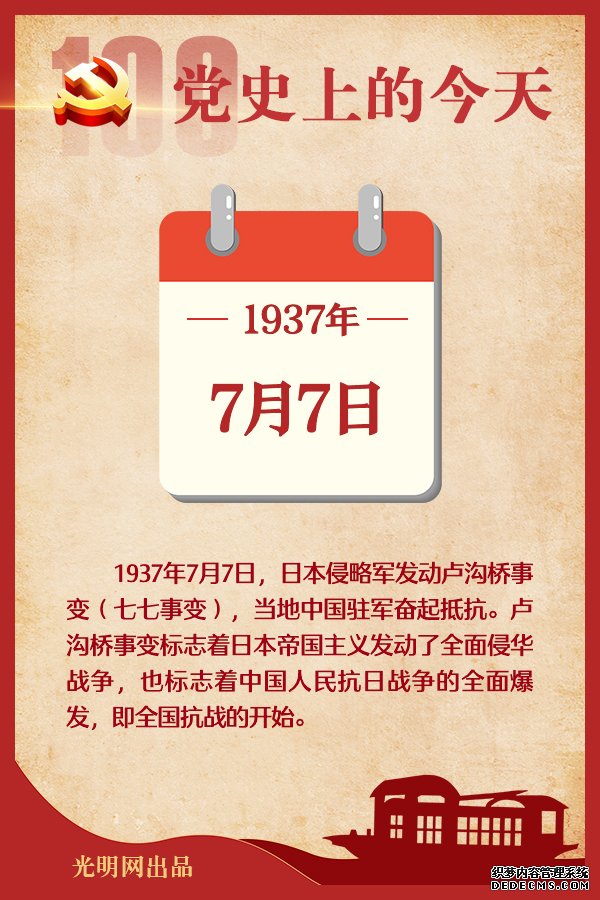【党史上的今天】7月7日 【党史上的今天】7月7日